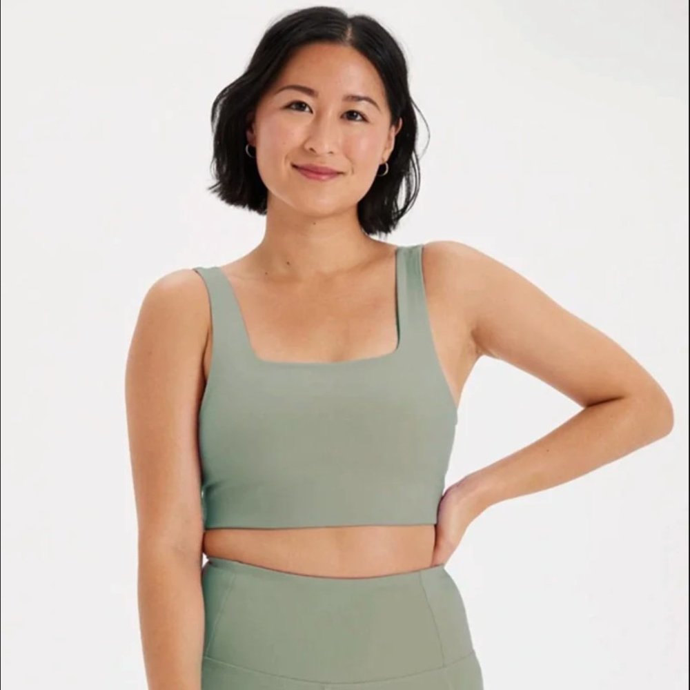 Girlfriend Collection // Tommy Cropped Bra // Color: Agave // Size: S